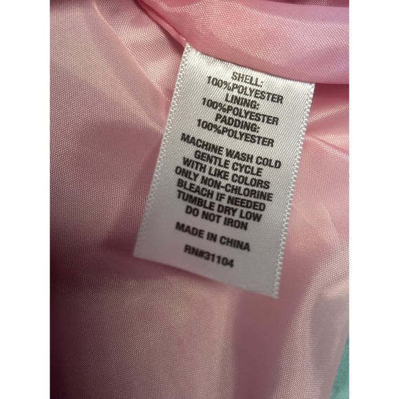 Crown & Ivy Quilted Colorblock Vest Women XL Pink White Red Green Zip Up - Picture 13 of 15